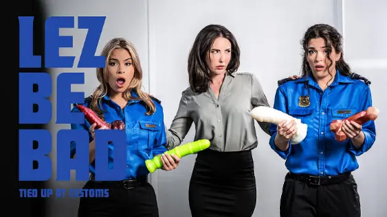 Adult Time – Tied Up At Customs – Casey Calvert, Nicole Aria, Victoria Voxxx – Lez Be Bad